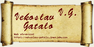 Vekoslav Gatalo vizit kartica